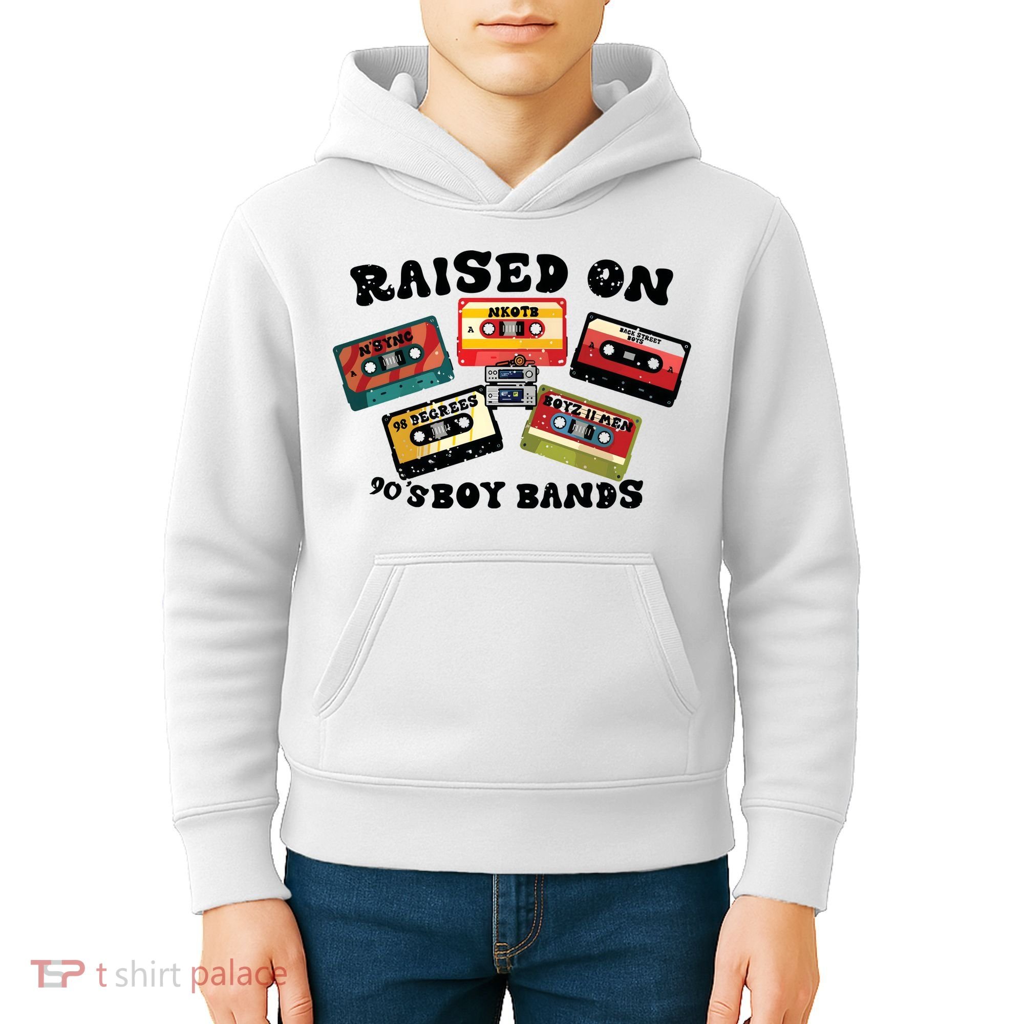 Raised On 90s Boy Bands Kids Hoodie