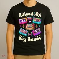 Raised On 90s Boy Bands Cassette Tape Retro T-Shirt thumb 3