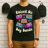 Raised On 90s Boy Bands Cassette Tape Retro T-Shirt thumb 6