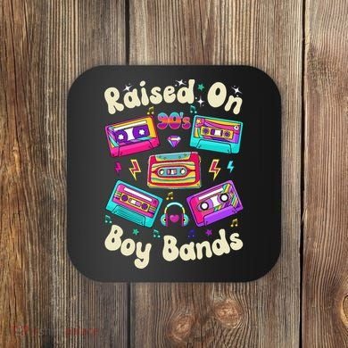 Raised On 90s Boy Bands Cassette Tape Retro Coaster