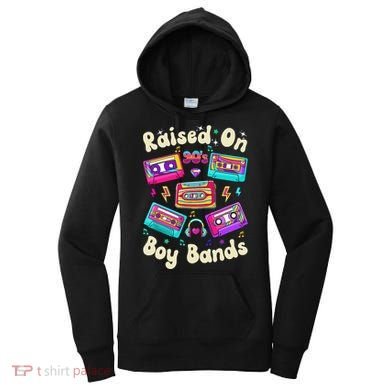 Raised On 90s Boy Bands Cassette Tape Retro Women's Hoodie
