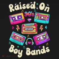 Raised On 90s Boy Bands Cassette Tape Retro Women's Hoodie thumb 2