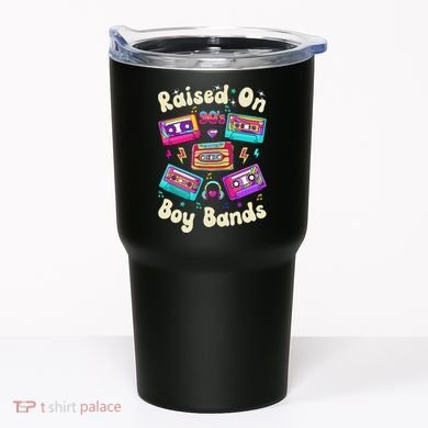 Raised On 90s Boy Bands Cassette Tape Retro Tumbler