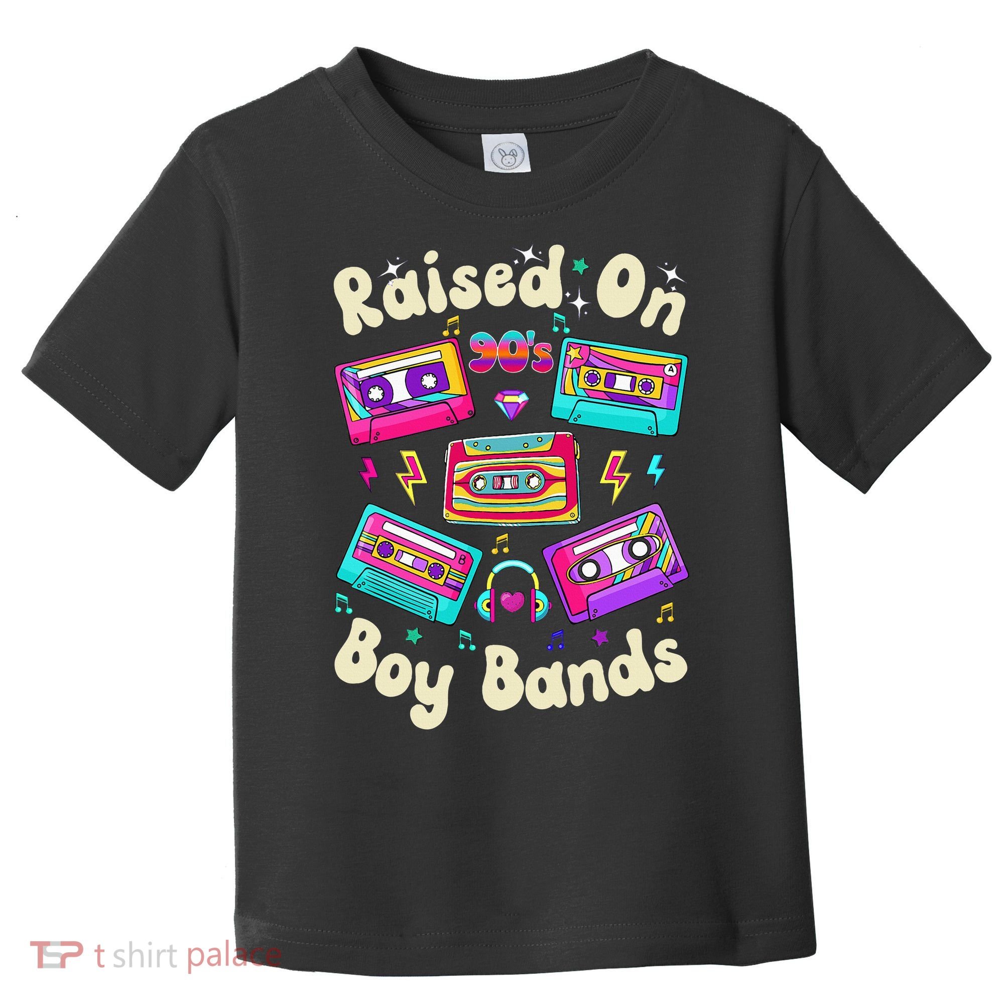 Raised On 90s Boy Bands Cassette Tape Retro Toddler T-Shirt