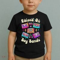 Raised On 90s Boy Bands Cassette Tape Retro Toddler T-Shirt thumb 2
