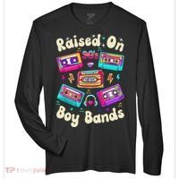 Raised On 90s Boy Bands Cassette Tape Retro Zone Performance Long-Sleeve T-Shirt thumb 0
