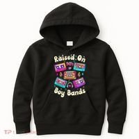 Raised On 90s Boy Bands Cassette Tape Retro Kids Hoodie thumb 0