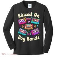 Raised On 90s Boy Bands Cassette Tape Retro Kids Long Sleeve Shirt thumb 0