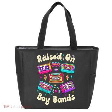 Raised On 90s Boy Bands Cassette Tape Retro Tote Bag