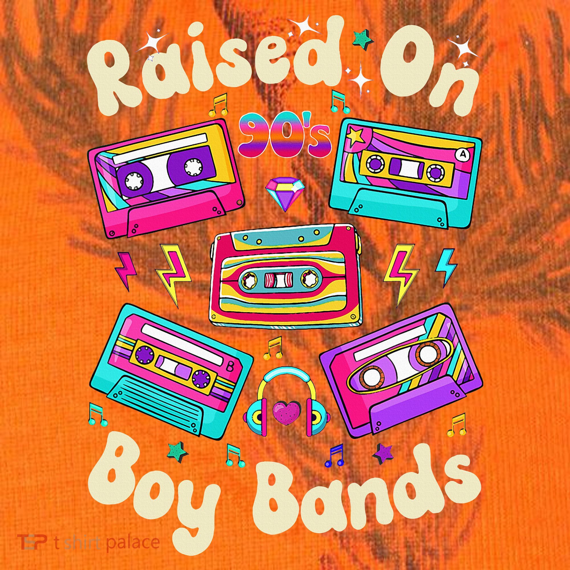 Raised On 90s Boy Bands Cassette Tape Retro Kati Licensed 12" Camo Cuffed Beanie