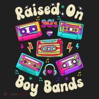 Raised On 90s Boy Bands Cassette Tape Women's Sweatshirt thumb 2