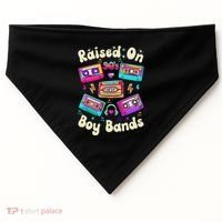 Raised On 90s Boy Bands Cassette Tape USA-Made Doggie Bandana thumb 0