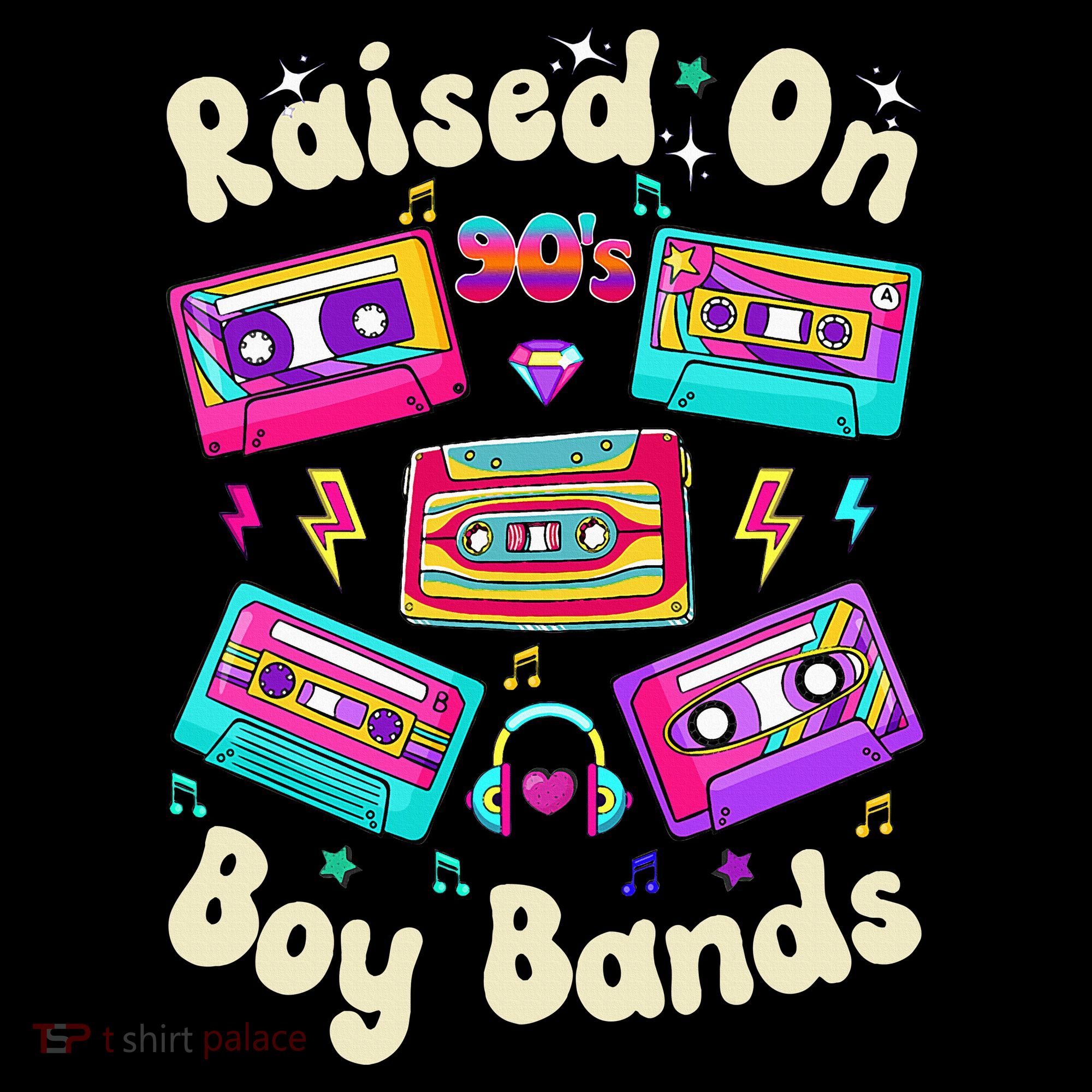 Raised On 90s Boy Bands Cassette Tape Women's Hoodie