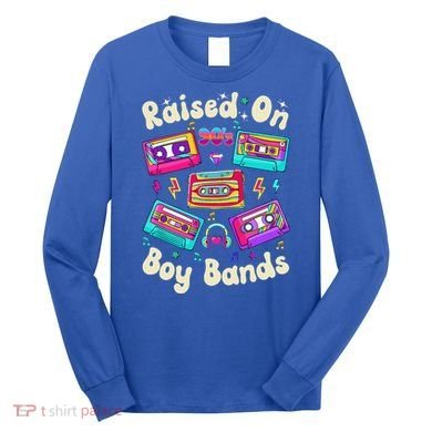 Raised On 90s Boy Bands Cassette Tape Long Sleeve Shirt