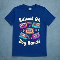 Raised On 90s Boy Bands Cassette Tape T-Shirt thumb 5