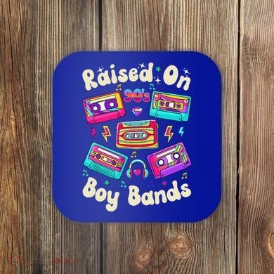 Raised On 90s Boy Bands Cassette Tape Coaster