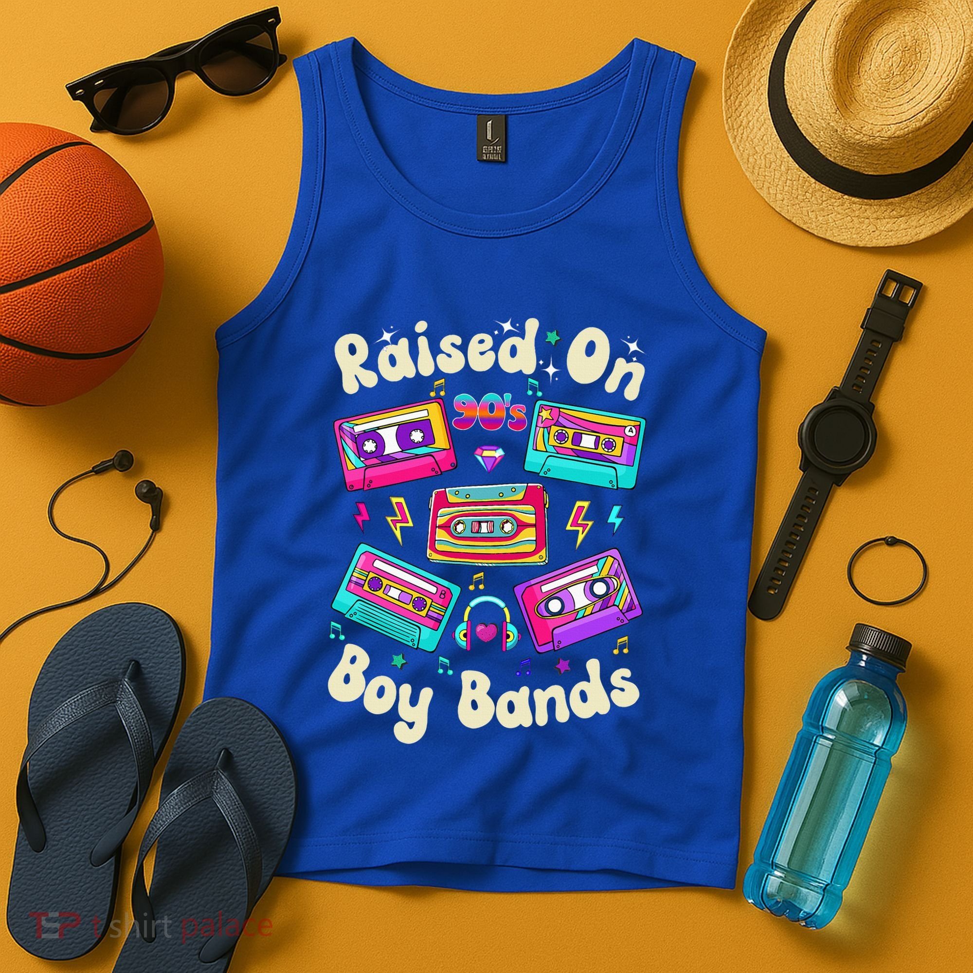 Raised On 90s Boy Bands Cassette Tape Tank Top