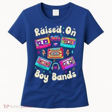 Raised On 90s Boy Bands Cassette Tape Women's T-Shirt