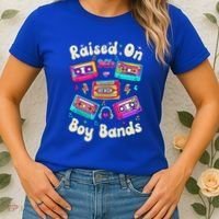 Raised On 90s Boy Bands Cassette Tape Women's T-Shirt thumb 2