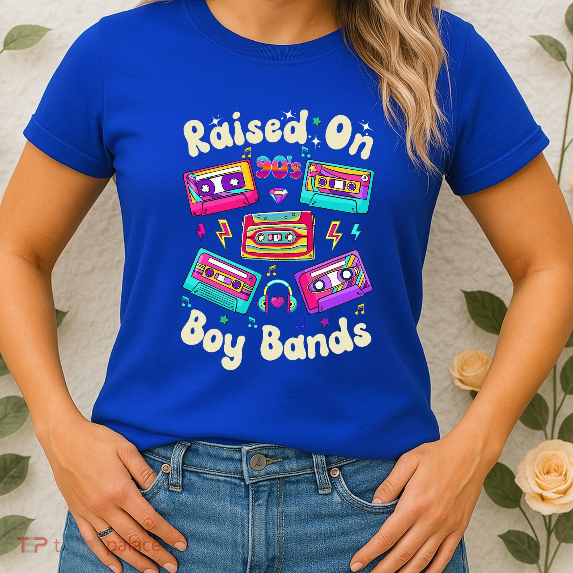 Raised On 90s Boy Bands Cassette Tape Women's T-Shirt