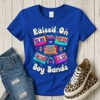 Raised On 90s Boy Bands Cassette Tape Women's T-Shirt thumb 3