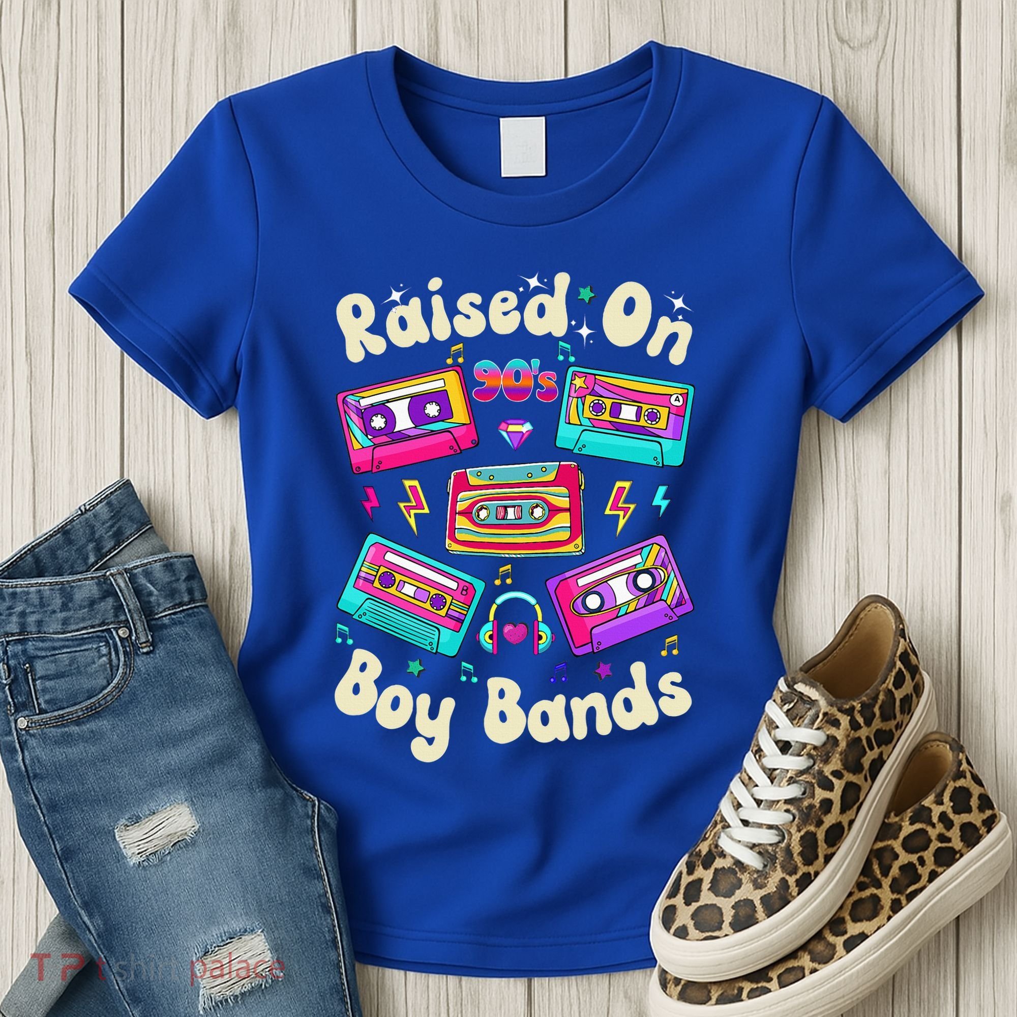 Raised On 90s Boy Bands Cassette Tape Women's T-Shirt