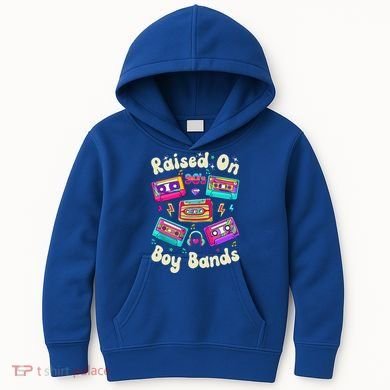 Raised On 90s Boy Bands Cassette Tape Kids Hoodie