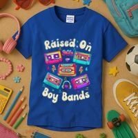Raised On 90s Boy Bands Cassette Tape Kids T-Shirt thumb 3