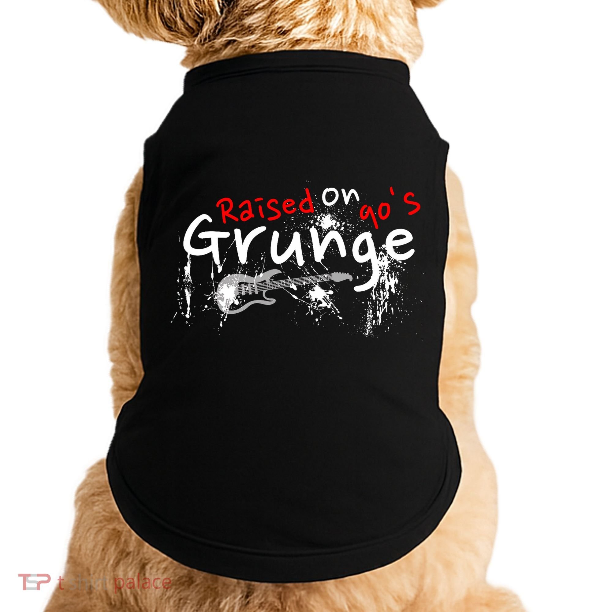 Raised On 90S Grunge Rock Music Lover Doggie Tank
