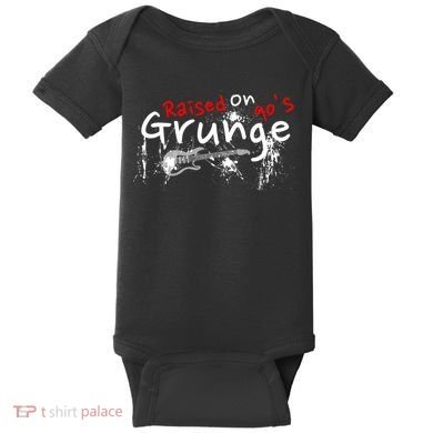 Raised On 90S Grunge Rock Music Lover Baby Bodysuit