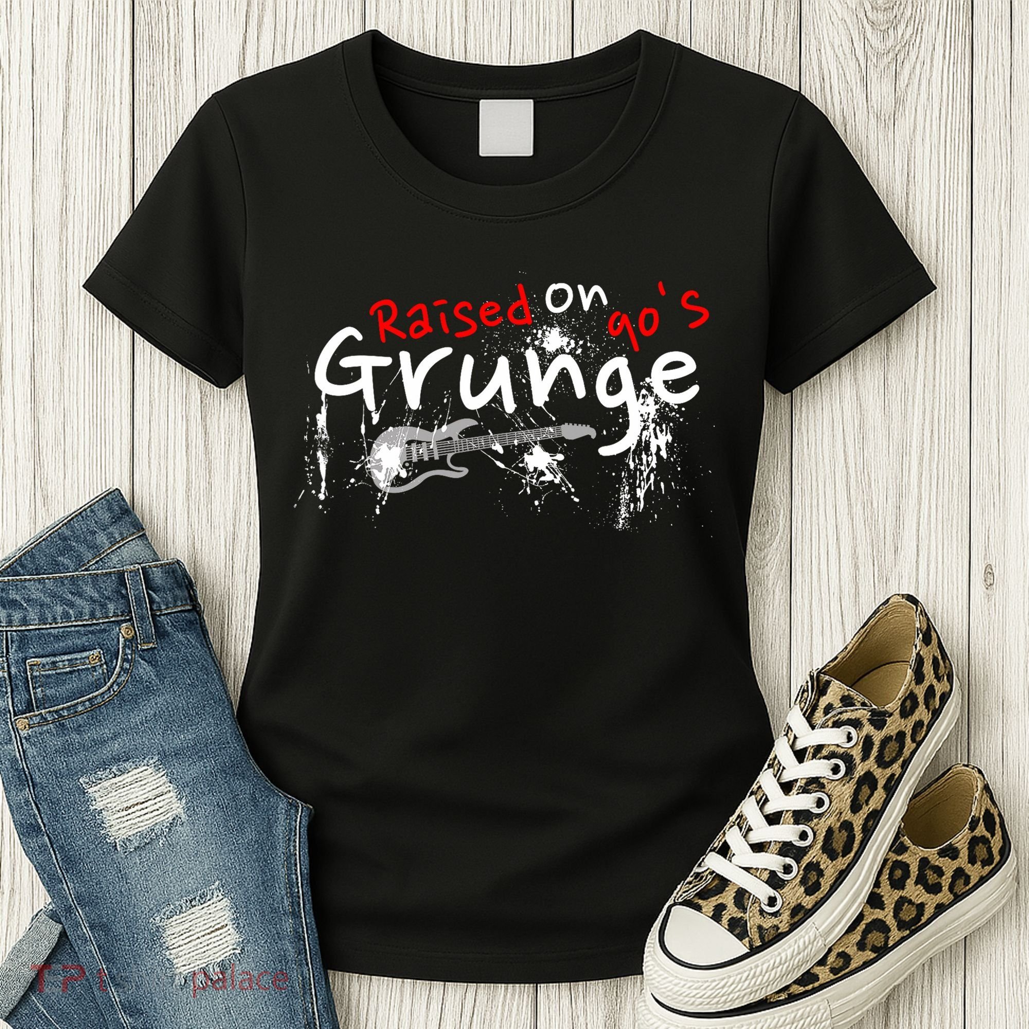 Raised On 90S Grunge Rock Music Lover Women's T-Shirt
