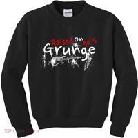 Raised On 90S Grunge Rock Music Lover Kids Sweatshirt thumb 0