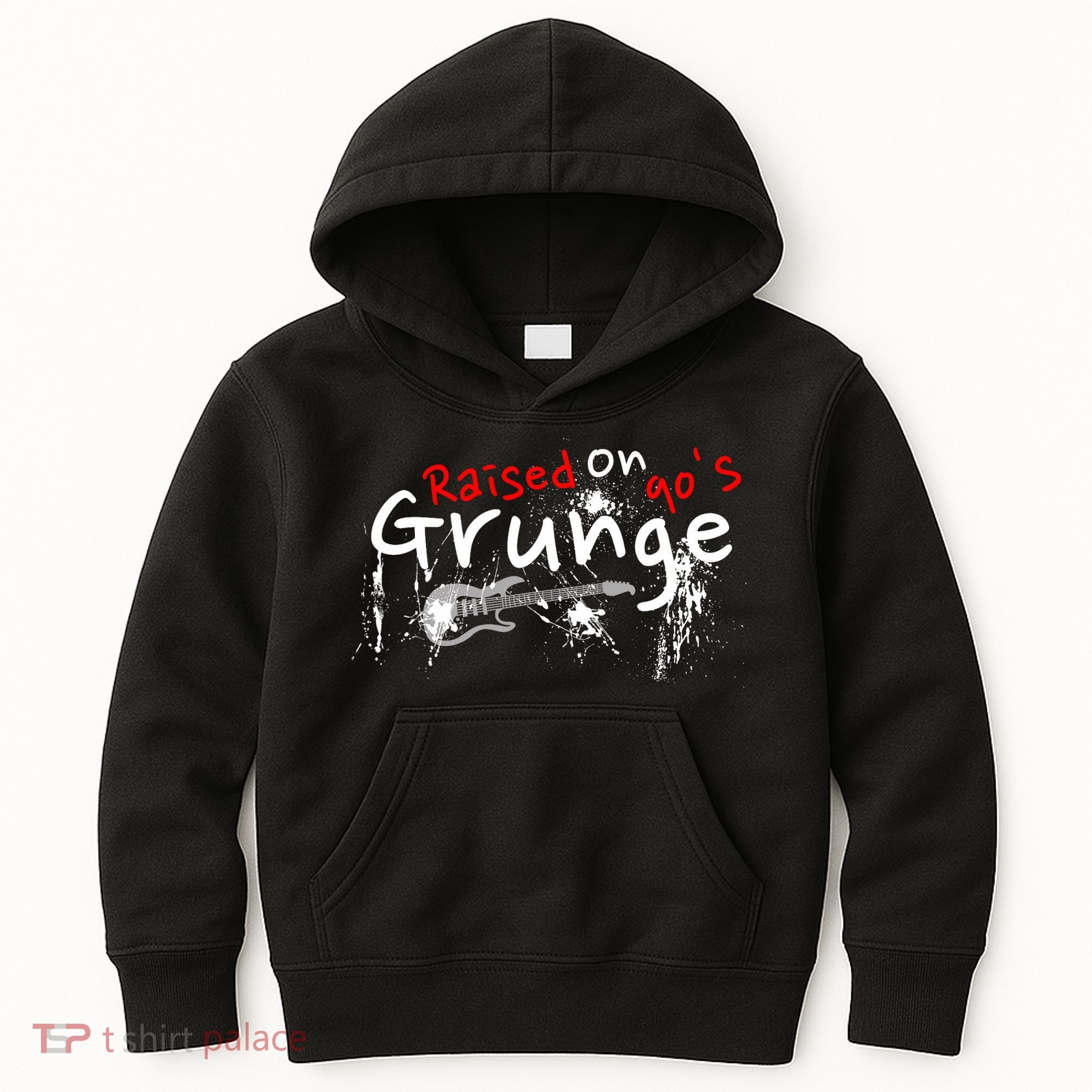 Raised On 90S Grunge Rock Music Lover Kids Hoodie