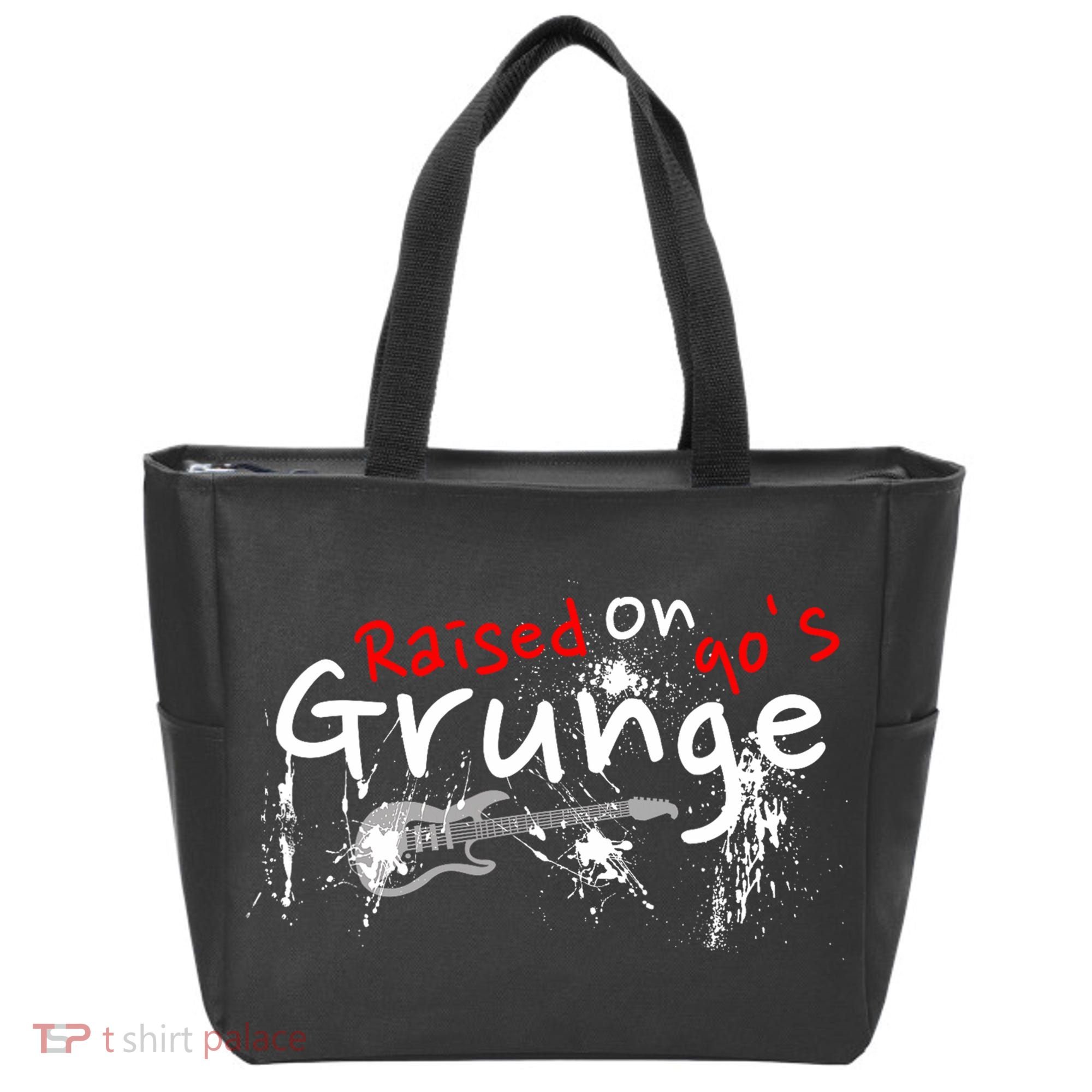 Raised On 90S Grunge Rock Music Lover Tote Bag