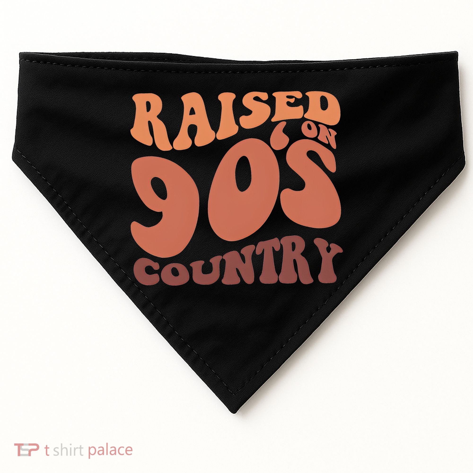 Raised On 90s Country Retro 90S Country USA-Made Doggie Bandana