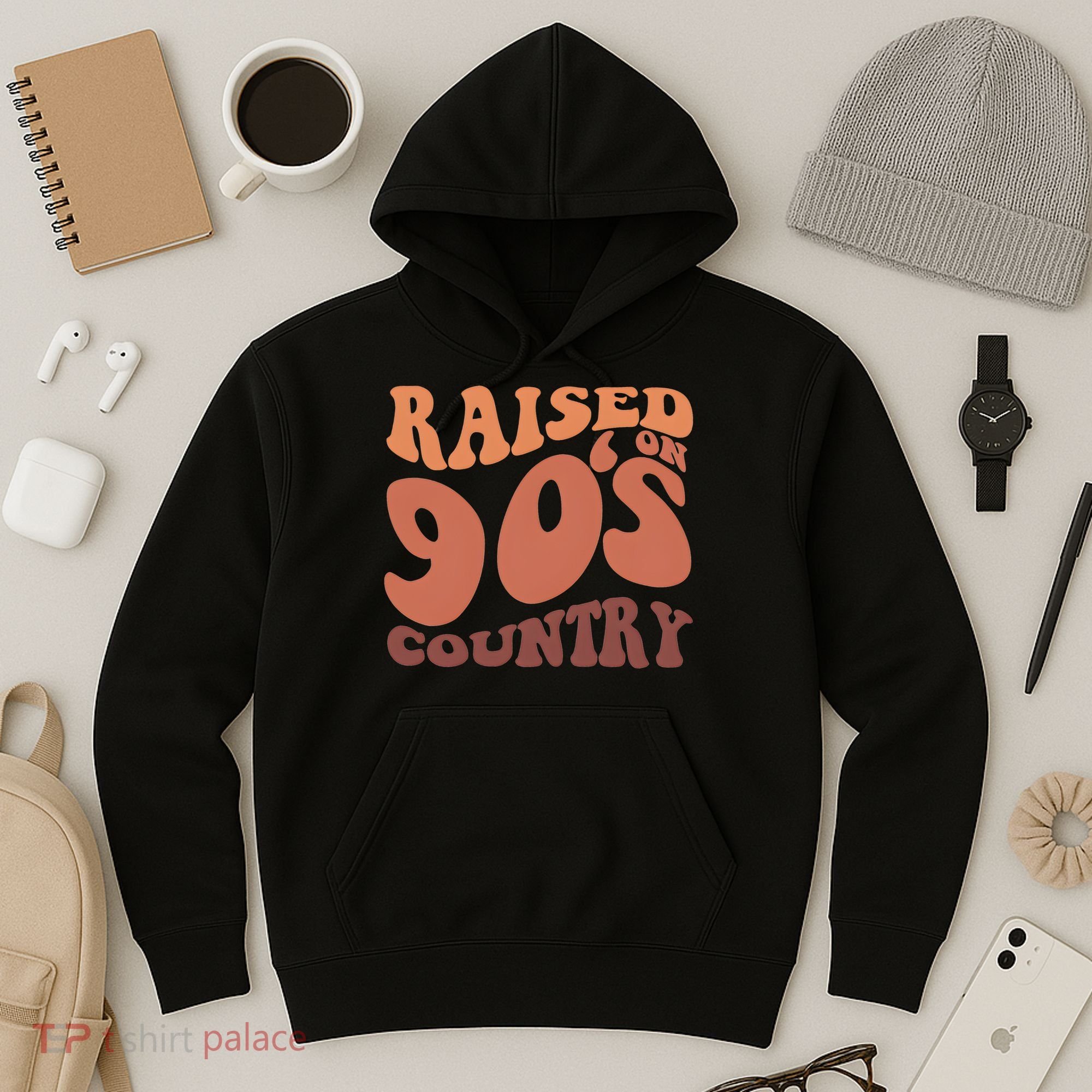 Raised On 90s Country Retro 90S Country Hoodie