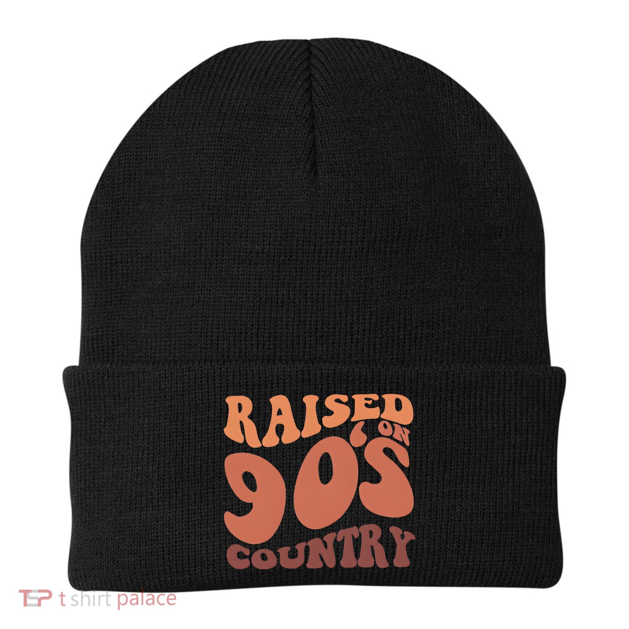 Raised On 90s Country Retro 90S Country Beanie