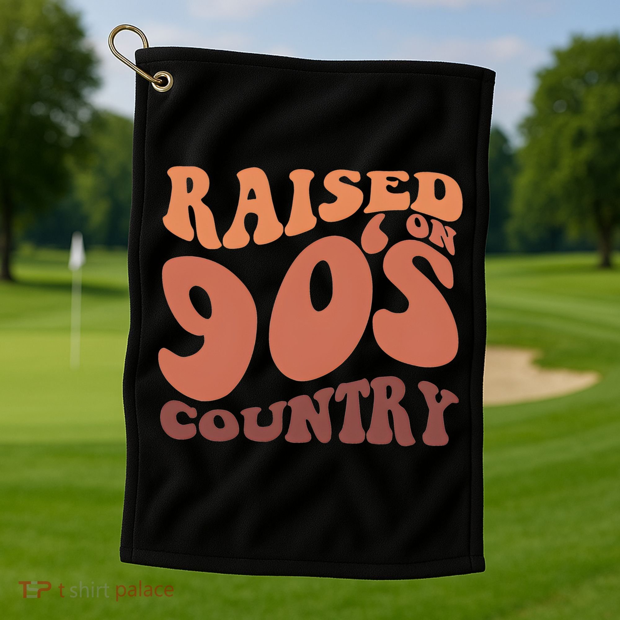 Raised On 90s Country Retro 90S Country Golf Towel