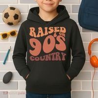 Raised On 90s Country Retro 90S Country Kids Hoodie thumb 2