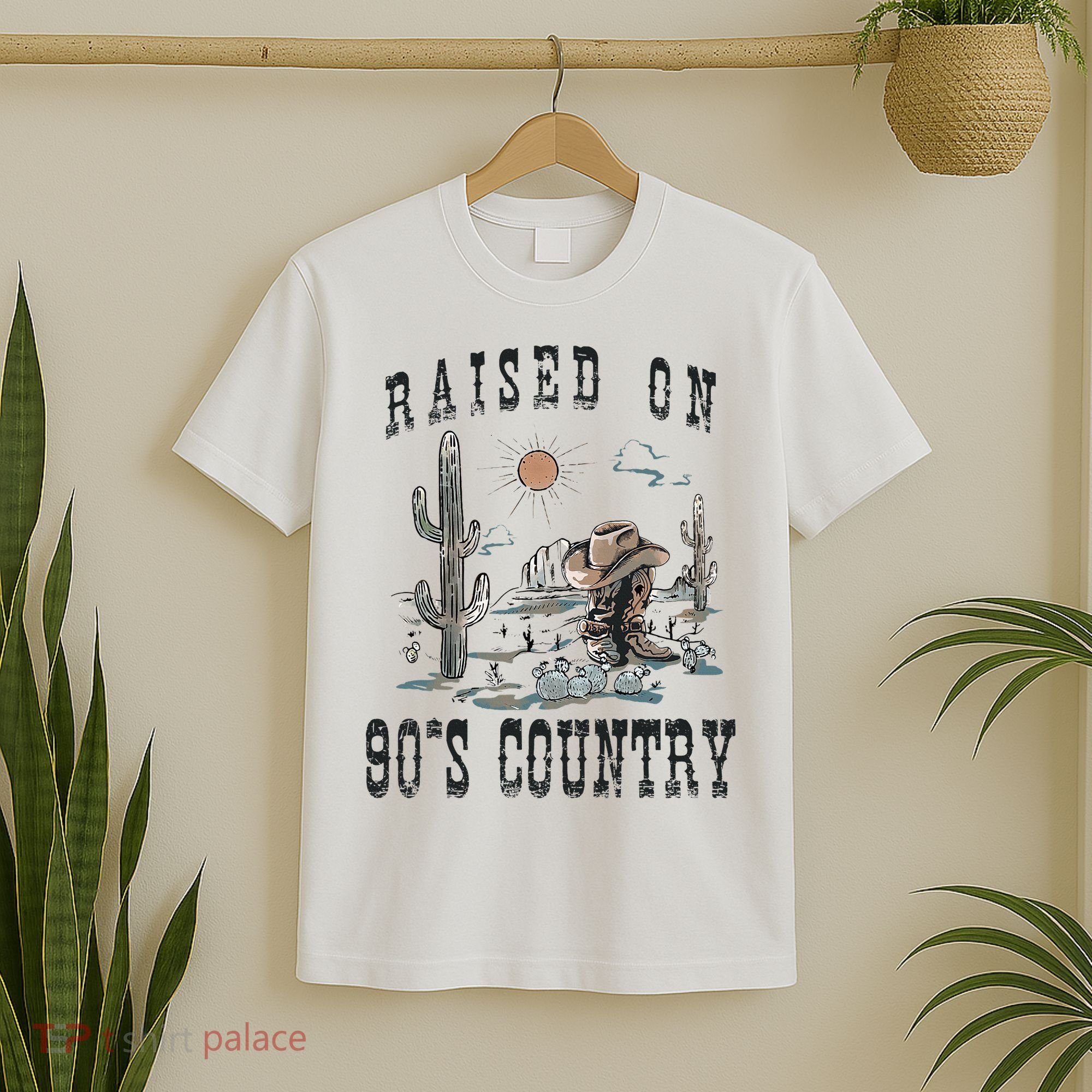Raised On 90S Country Music Cowgirl Western T-Shirt