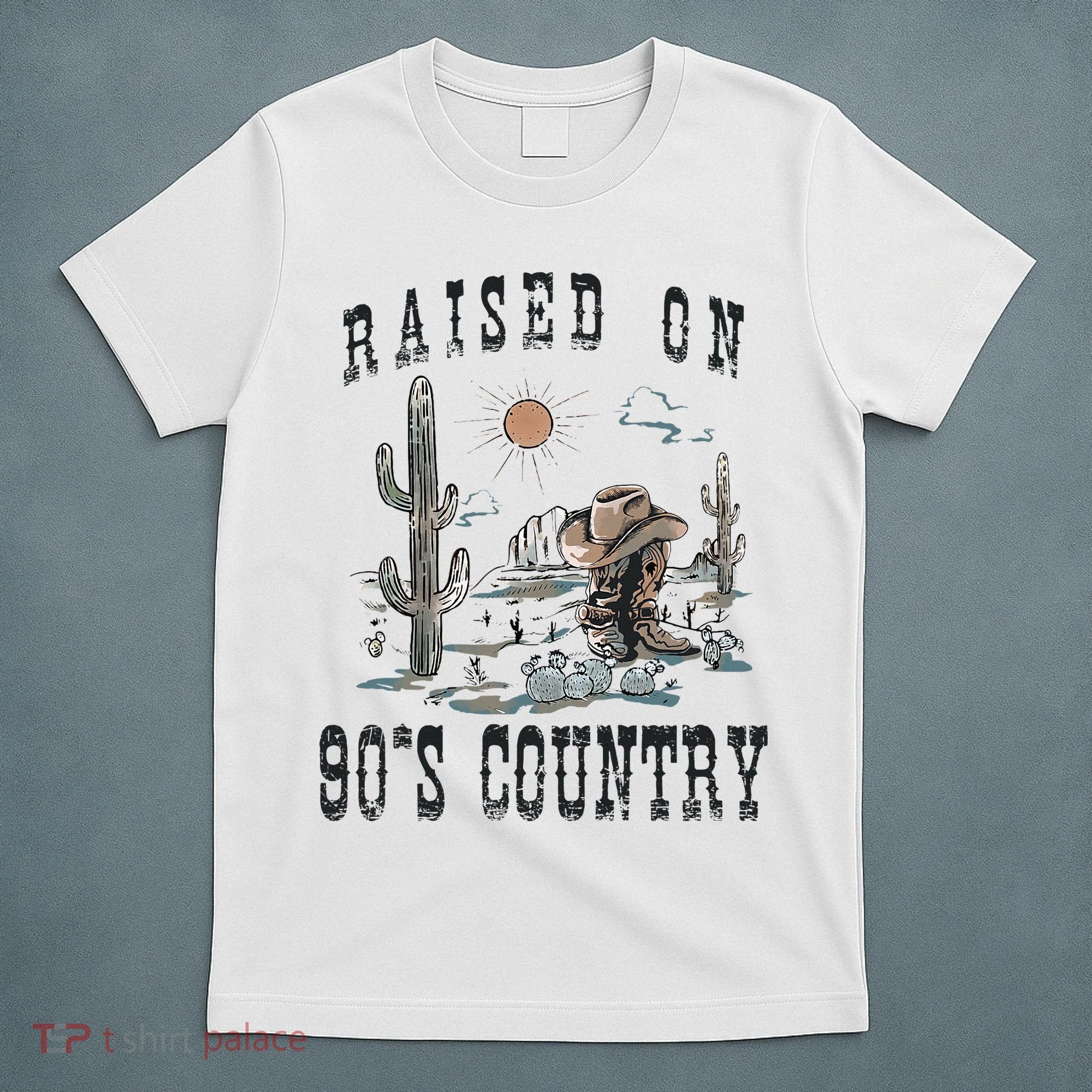 Raised On 90S Country Music Cowgirl Western T-Shirt