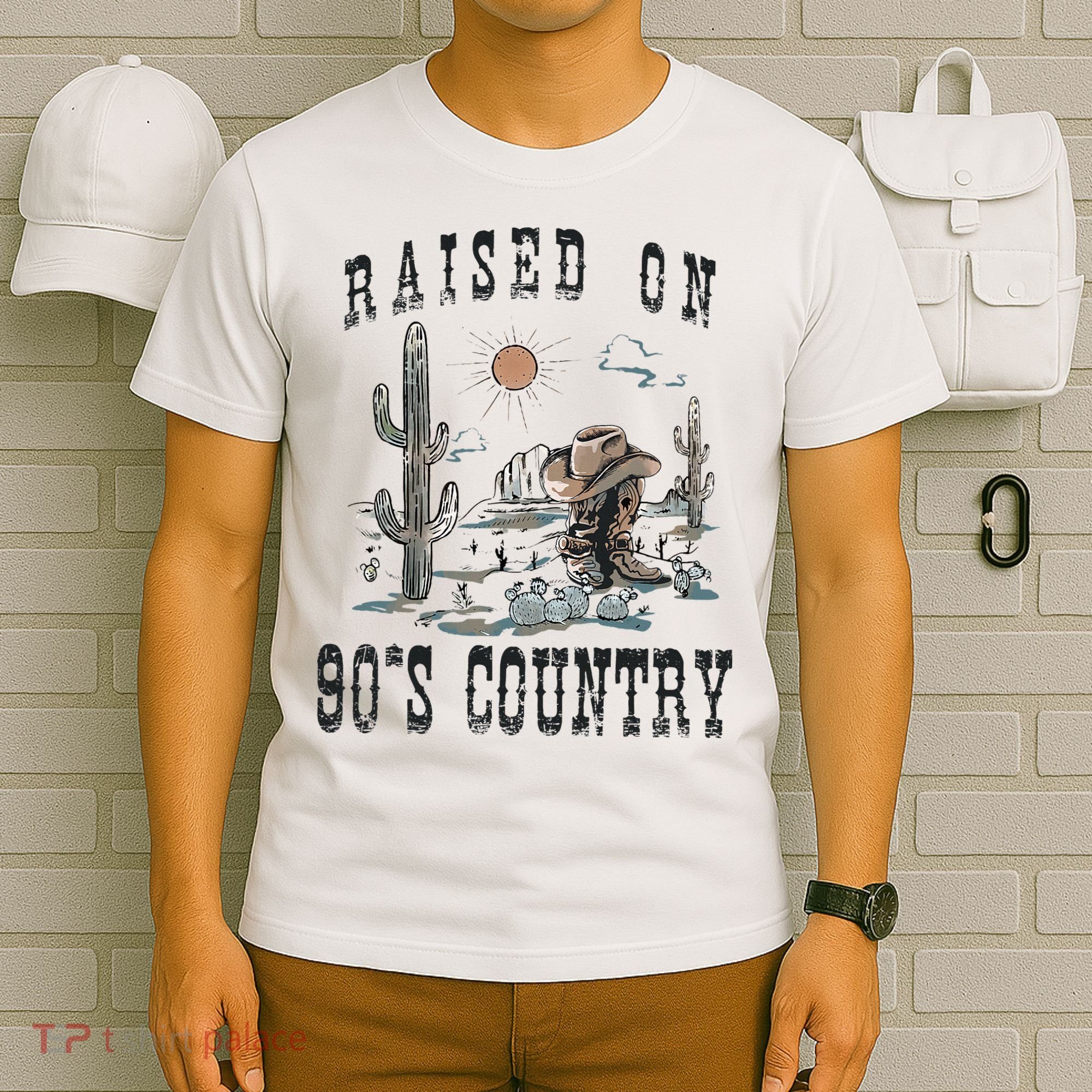 Raised On 90S Country Music Cowgirl Western T-Shirt