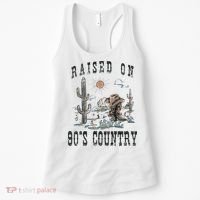 Raised On 90S Country Music Cowgirl Western Women's Tank Top thumb 0