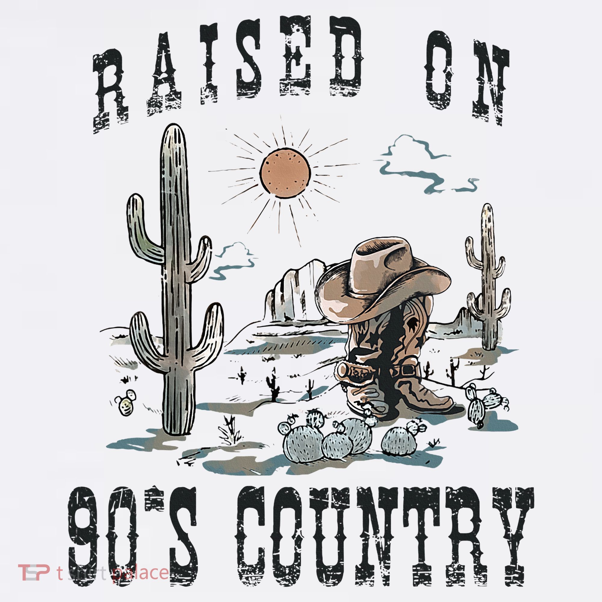Raised On 90S Country Music Cowgirl Western Women's Tank Top