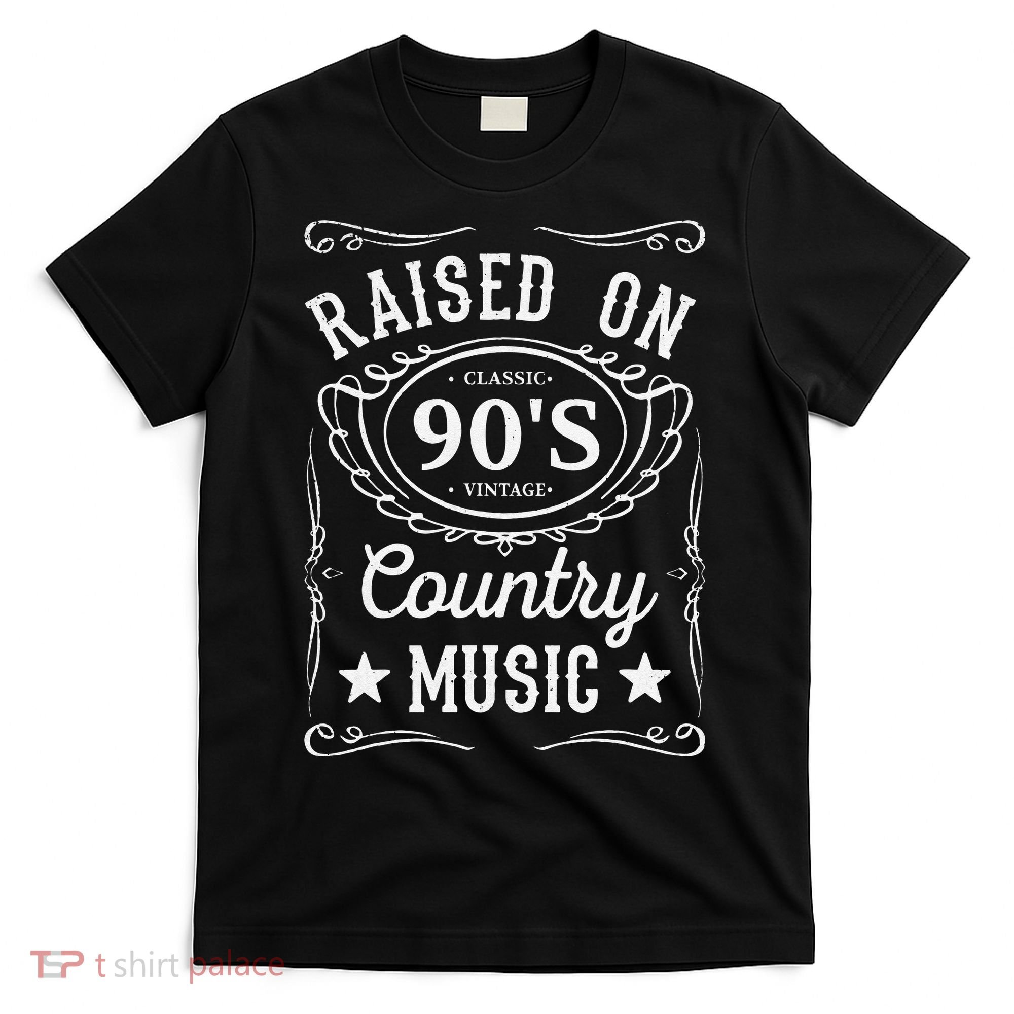 Raised On 90's Country Music Vintage Funny Retro Southern T-Shirt