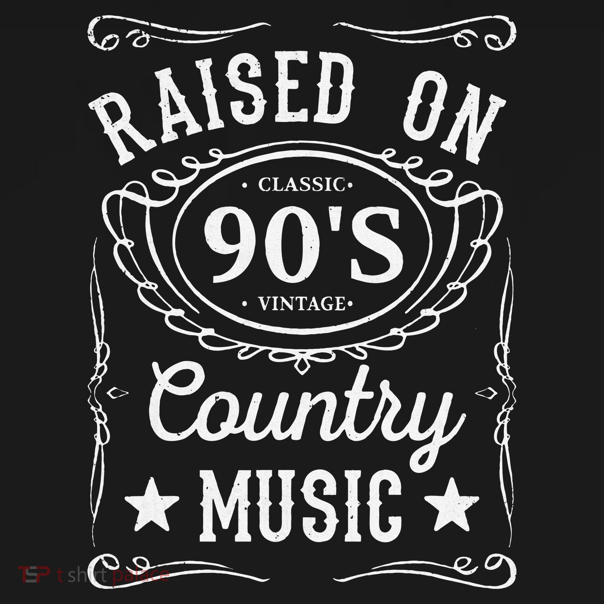 Raised On 90's Country Music Vintage Funny Retro Southern T-Shirt