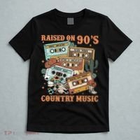 Raised On 90S Country Music Western Cowboy Retro Cow Skull T-Shirt thumb 5