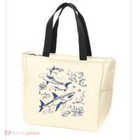 Retro Ocean Animal Wildlife Shark Fish Octopus Nature Tote Bag thumb 3