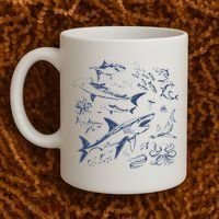 Retro Ocean Animal Wildlife Shark Fish Octopus Nature Coffee Mug thumb 2