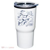 Retro Ocean Animal Wildlife Shark Fish Octopus Nature Tumbler thumb 0